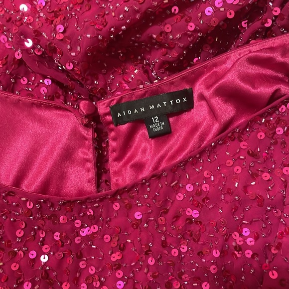Aidan Mattox Beaded Jeweled Dress Sz 12 - Picture 6 of 6